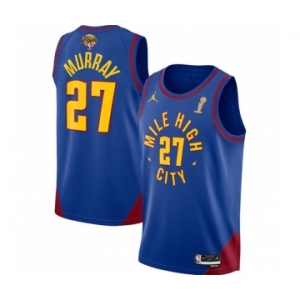 Men's Denver Nuggets #27 Jamal Murray Blue 2023 Finals Champions Statement Edition Stitched Basketball Jersey