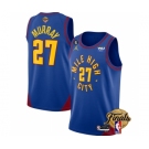 Men's Denver Nuggets #27 Jamal Murray Blue 2023 Finals Statement Edition With NO.6 Patch Stitched Basketball Jersey