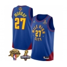 Men's Denver Nuggets #27 Jamal Murray Blue 2023 Nuggets Champions Patch And Finals Patch Statemenr Edition Stitched Basketball Jersey