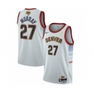 Men's Denver Nuggets #27 Jamal Murray White 2023 Finals Champions Icon Edition Stitched Basketball Jersey