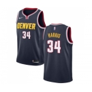 Men's Denver Nuggets #34 Devin Harris Authentic Navy Blue Road Basketball Jersey - Icon Edition