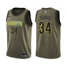 Men's Denver Nuggets #34 Devin Harris Swingman Green Salute to Service Basketball Jersey