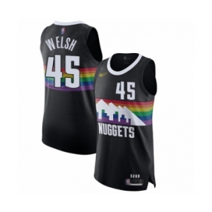 Men's Denver Nuggets #45 Thomas Welsh Authentic Black Basketball Jersey - 2019-20 City Edition