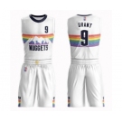 Men's Denver Nuggets #9 Jerami Grant Swingman White Basketball Suit Jersey - City Edition