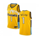 Men's Nike Denver Nuggets #1 Jameer Nelson Swingman Gold Alternate NBA Jersey Statement Edition