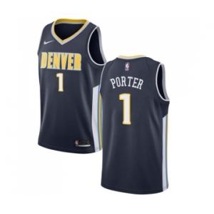 Men's Nike Denver Nuggets #1 Michael Porter Swingman Navy Blue NBA Jersey - Icon Edition