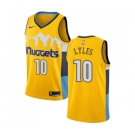 Men's Nike Denver Nuggets #10 Trey Lyles Authentic Gold Alternate NBA Jersey Statement Edition