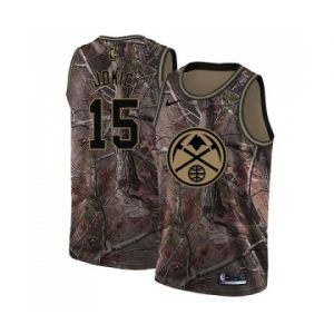 Men's Nike Denver Nuggets #15 Nikola Jokic Swingman Camo Realtree Collection NBA Jersey