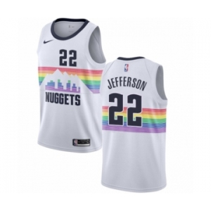 Men's Nike Denver Nuggets #22 Richard Jefferson Authentic White NBA Jersey - City Edition