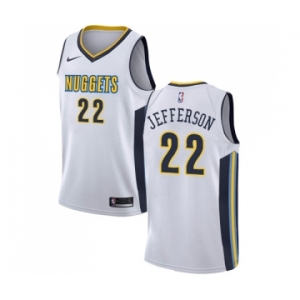 Men's Nike Denver Nuggets #22 Richard Jefferson Swingman White NBA Jersey - Association Edition