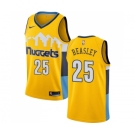 Men's Nike Denver Nuggets #25 Malik Beasley Swingman Gold Alternate NBA Jersey Statement Edition