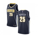 Men's Nike Denver Nuggets #25 Malik Beasley Swingman Navy Blue Road NBA Jersey - Icon Edition