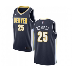 Men's Nike Denver Nuggets #25 Malik Beasley Swingman Navy Blue Road NBA Jersey - Icon Edition
