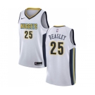 Men's Nike Denver Nuggets #25 Malik Beasley Swingman White NBA Jersey - Association Edition