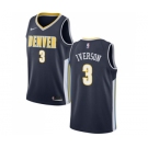 Men's Nike Denver Nuggets #3 Allen Iverson Swingman Navy Blue Road NBA Jersey - Icon Edition