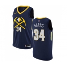 Men's Nike Denver Nuggets #34 Devin Harris Authentic Navy Blue NBA Jersey - City Edition