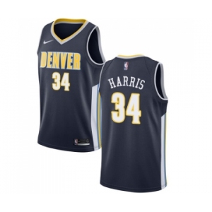 Men's Nike Denver Nuggets #34 Devin Harris Authentic Navy Blue Road NBA Jersey - Icon Edition