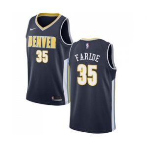 Men's Nike Denver Nuggets #35 Kenneth Faried Swingman Navy Blue Road NBA Jersey - Icon Edition