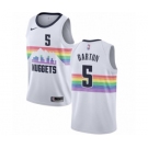 Men's Nike Denver Nuggets #5 Will Barton Swingman White NBA Jersey - City Edition