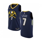 Men's Nike Denver Nuggets #7 Trey Lyles Swingman Navy Blue NBA Jersey - City Edition