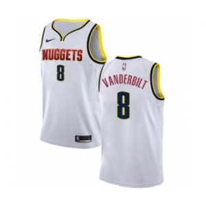 Men's Nike Denver Nuggets #8 Jarred Vanderbilt Authentic White NBA Jersey - Association Edition
