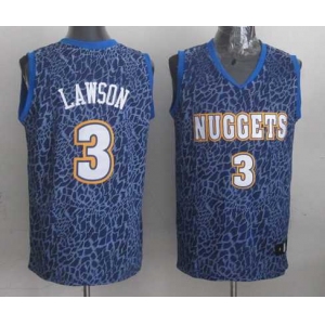 nba denver nuggets #3 lawson blue leopard print[2014 new]
