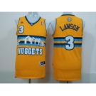 nba denver nuggets #3 lawson yellow[revolution 30 swingman][lawson]