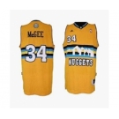 nba denver nuggets #34 mcgee yellow[revolution 30 swingman]