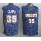 nba denver nuggets #35 faried blue leopard print[2014 new]