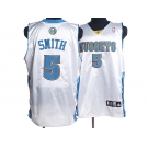 nba denver nuggets #5 smith white