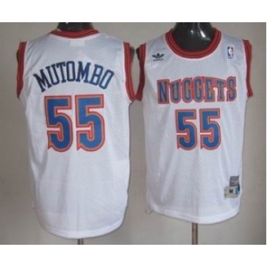 nba denver nuggets #55 mutombo white