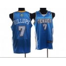 nba denver nuggets #7 chauncey billups it,blue