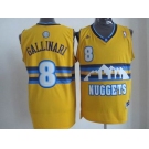 nba denver nuggets #8 gallinari yellow[revolution 30 swingman]