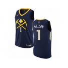 Women Nike Denver Nuggets #1 Jameer Nelson Swingman Navy Blue NBA Jersey - City Edition