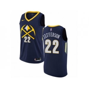 Women Nike Denver Nuggets #22 Richard Jefferson Swingman Navy Blue NBA Jersey - City Edition