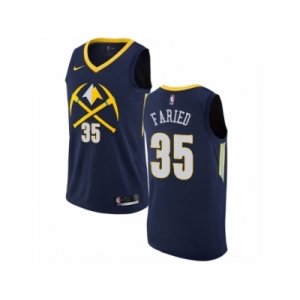 Women Nike Denver Nuggets #35 Kenneth Faried Swingman Navy Blue NBA Jersey - City Edition