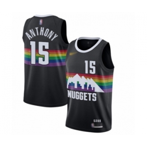 Women's Denver Nuggets #15 Carmelo Anthony Swingman Black Basketball Jersey - 2019-20 City Edition