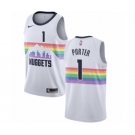 Women's Nike Denver Nuggets #1 Michael Porter Swingman White NBA Jersey - City Edition