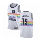 Women's Nike Denver Nuggets #15 Carmelo Anthony Swingman White NBA Jersey - City Edition