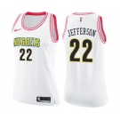 Women's Nike Denver Nuggets #22 Richard Jefferson Swingman White Pink Fashion NBA Jersey