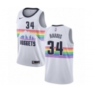 Women's Nike Denver Nuggets #34 Devin Harris Swingman White NBA Jersey - City Edition