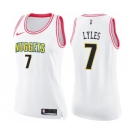 Women's Nike Denver Nuggets #7 Trey Lyles Swingman White Pink Fashion NBA Jersey