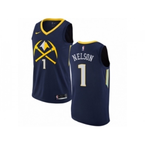 Youth Nike Denver Nuggets #1 Jameer Nelson Swingman Navy Blue NBA Jersey - City Edition