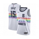 Youth Nike Denver Nuggets #15 Nikola Jokic Swingman White NBA Jersey - City Edition