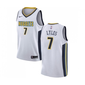 Youth Nike Denver Nuggets #7 Trey Lyles Swingman White NBA Jersey - Association Edition