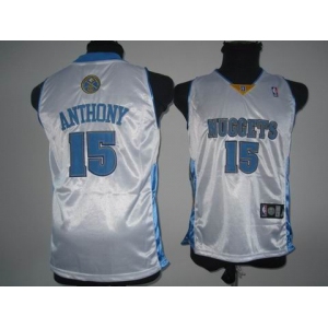 youth nba denver nuggets #15 anthony baby white