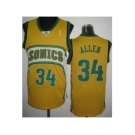 nba jerseys seattle supersonics #34 allen yellow[revolution 30]