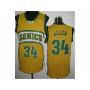 nba jerseys seattle supersonics #34 allen yellow[revolution 30]