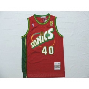 nba jerseys seattle supersonics #40 kemp red[throwback swingman][2015 new]