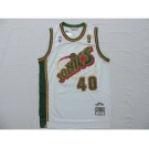 nba jerseys seattle supersonics #40 kemp white[throwback swingman][2015 new]